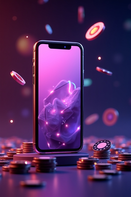 Смартфон с приложением Олимп казино